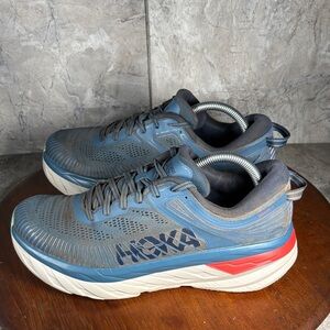 Hoka One One Bondi 7 Men’s Size 9 Blue Athletic Shoes